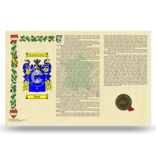 Favor Armorial History Landscape Style