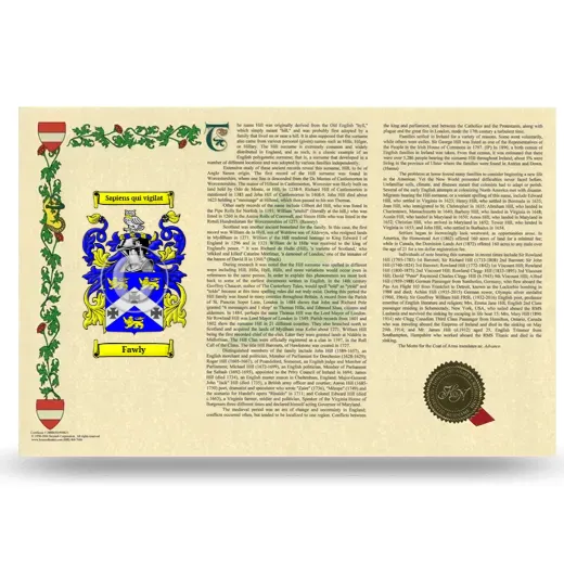 Fawly Armorial History Landscape Style