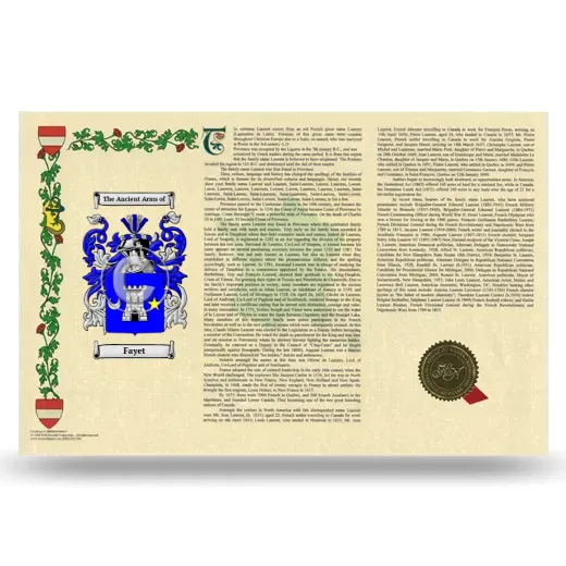 Fayet Armorial History Landscape Style