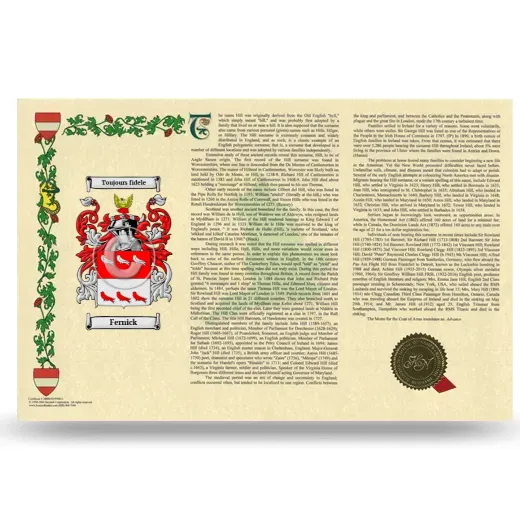 Fernick Armorial History Landscape Style