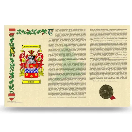 Fillery Armorial History Landscape Style