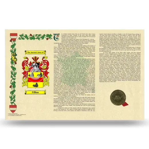 Fillion Armorial History Landscape Style