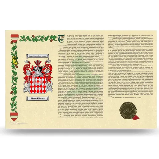 Fitzwilliams Armorial History Landscape Style