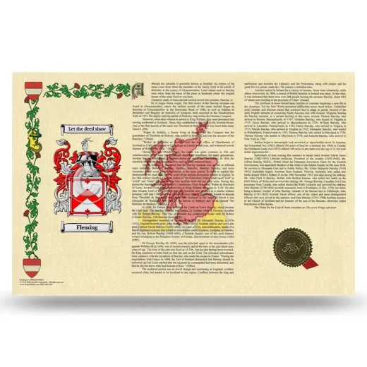 Fleming Armorial History Landscape Style