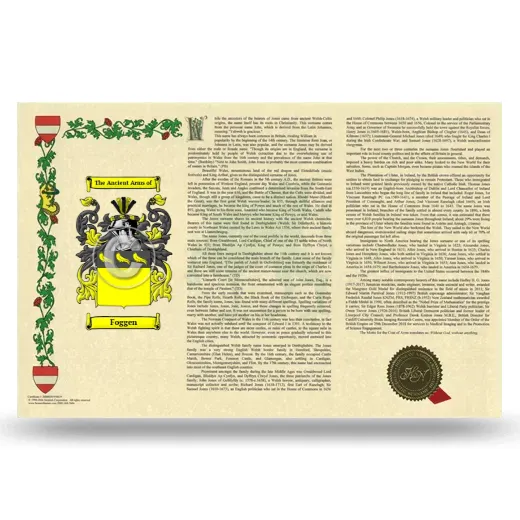Foggen Armorial History Landscape Style
