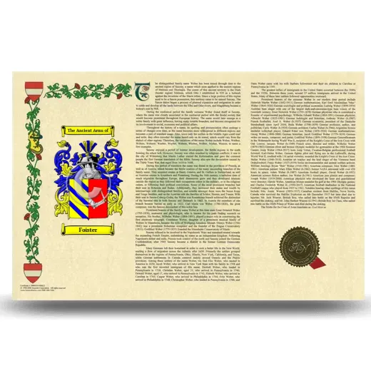 Foister Armorial History Landscape Style