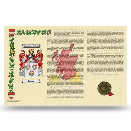 Foster Armorial History Landscape Style