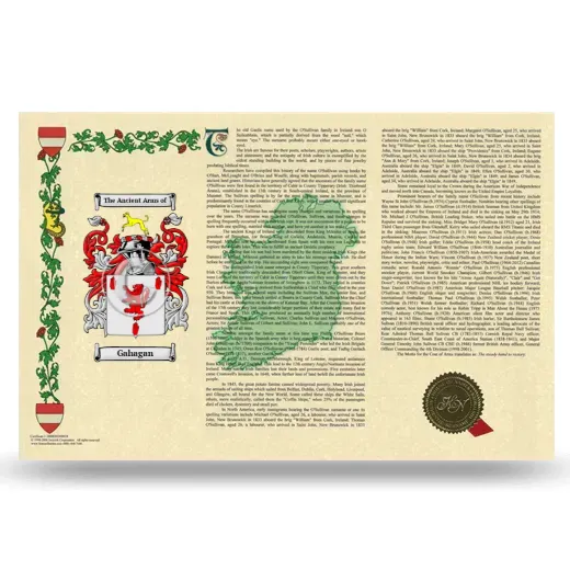 Gahagan Armorial History Landscape Style