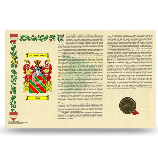 Gali Armorial History Landscape Style