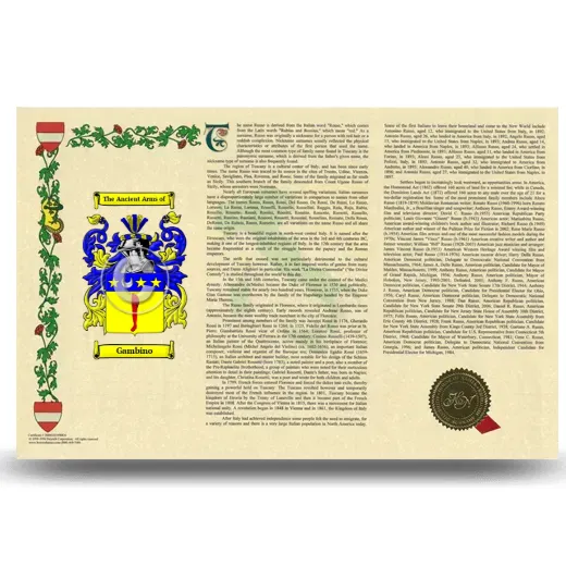 Gambino Armorial History Landscape Style