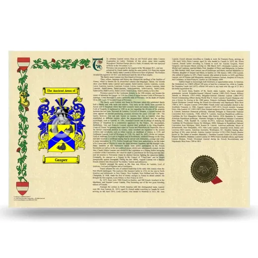 Gasper Armorial History Landscape Style