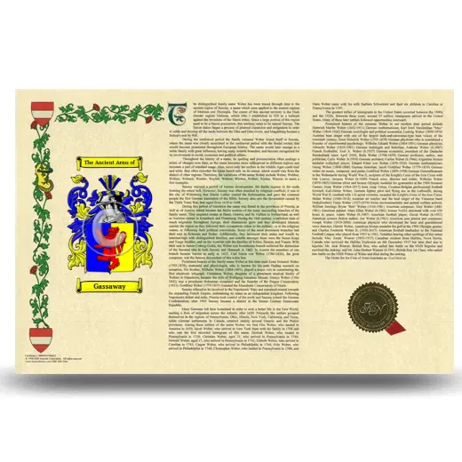Gassaway Armorial History Landscape Style