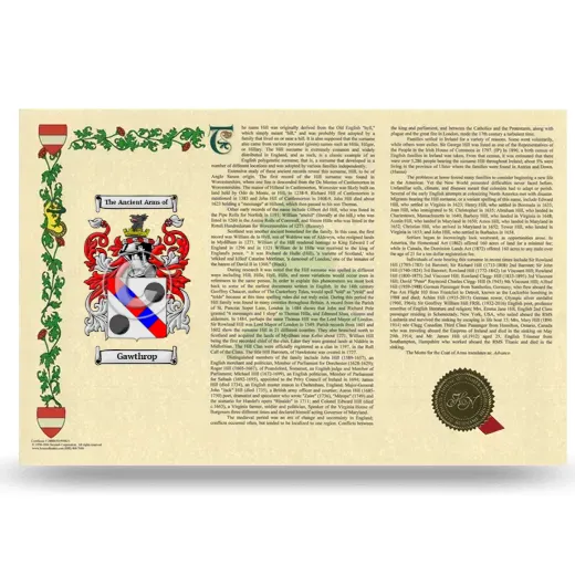 Gawthrop Armorial History Landscape Style