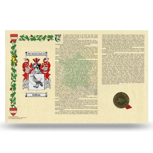 Gedeon Armorial History Landscape Style