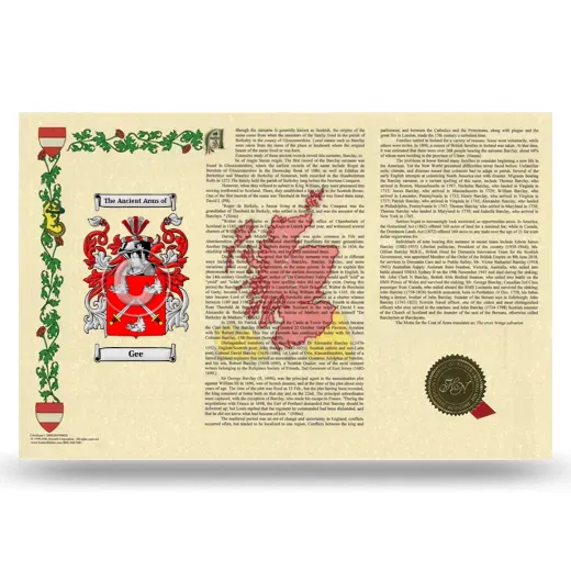 Gee Armorial History Landscape Style