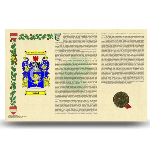 Geisel Armorial History Landscape Style