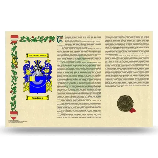 Gendreau Armorial History Landscape Style