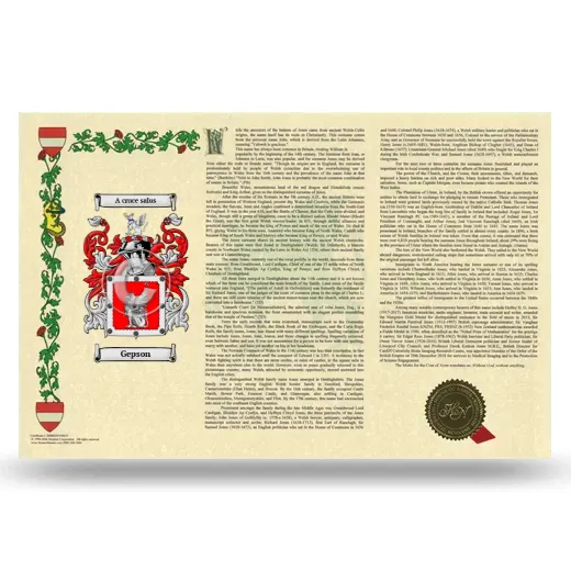Gepson Armorial History Landscape Style