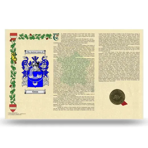 Geros Armorial History Landscape Style