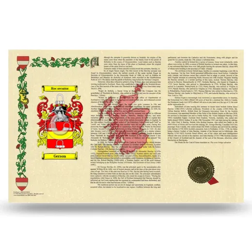 Gerson Armorial History Landscape Style