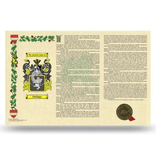 Gettings Armorial History Landscape Style