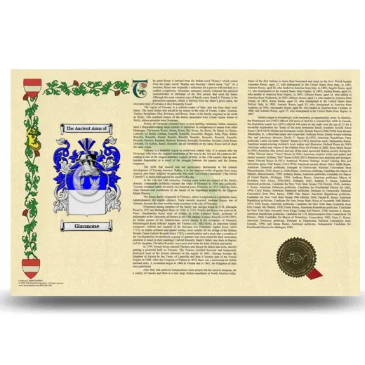 Giannone Armorial History Landscape Style