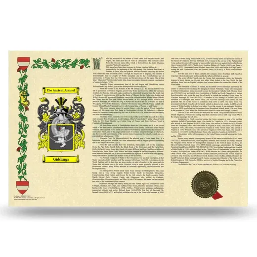 Giddings Armorial History Landscape Style
