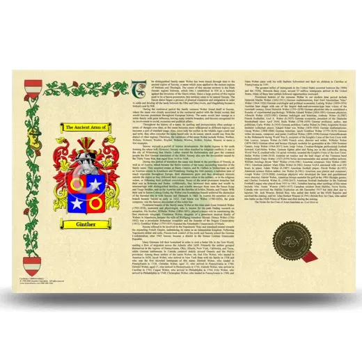 Ginther Armorial History Landscape Style