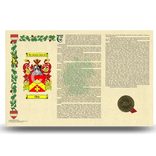 Glen Armorial History Landscape Style
