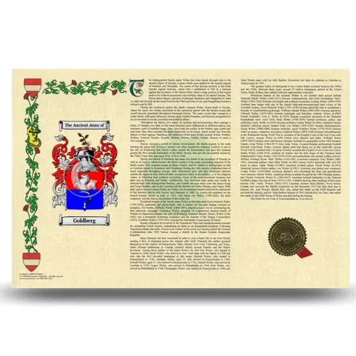 Goldberg Armorial History Landscape Style