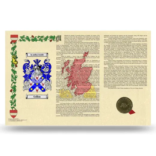 Gollon Armorial History Landscape Style