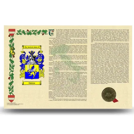 Grecco Armorial History Landscape Style