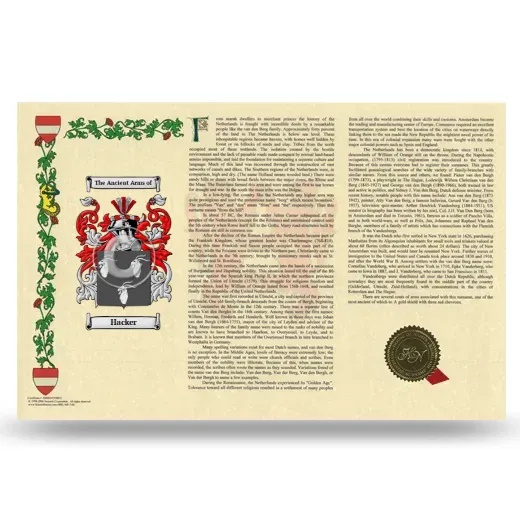 Hacker Armorial History Landscape Style