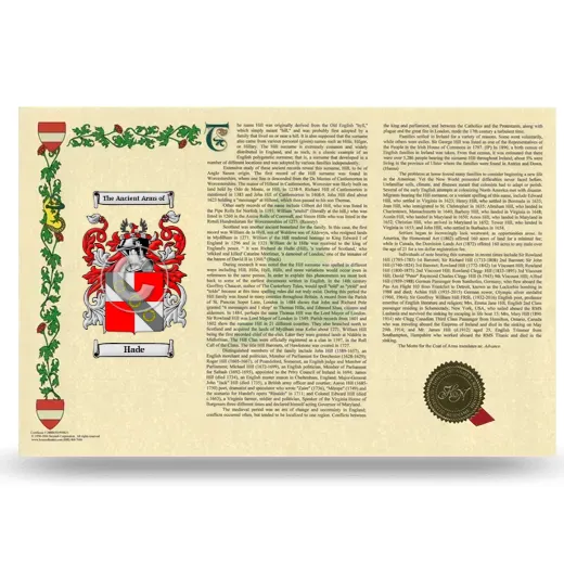 Hade Armorial History Landscape Style