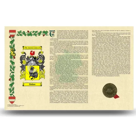 Hahne Armorial History Landscape Style