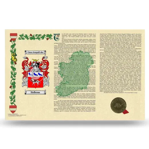 Halleran Armorial History Landscape Style