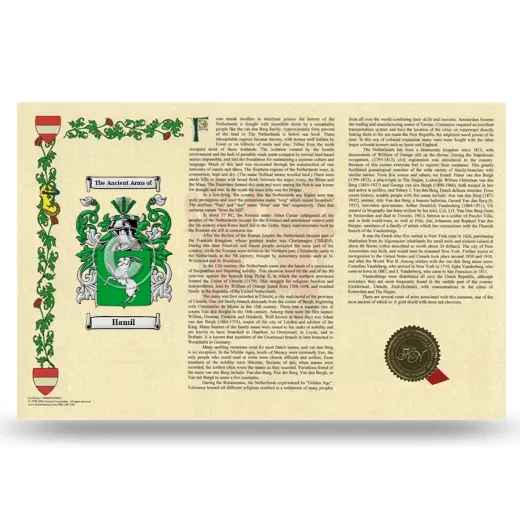 Hamil Armorial History Landscape Style