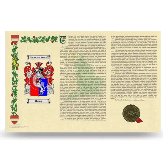 Hancy Armorial History Landscape Style