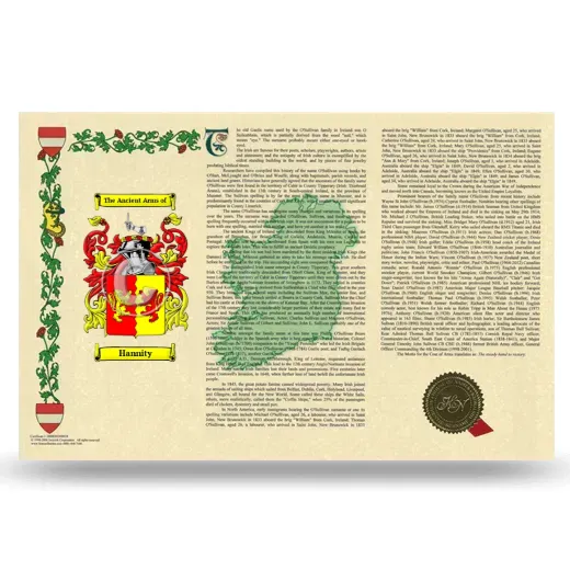 Hannity Armorial History Landscape Style