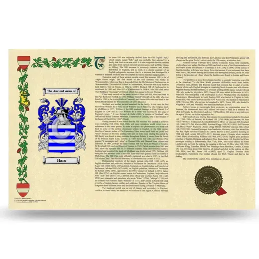 Haro Armorial History Landscape Style