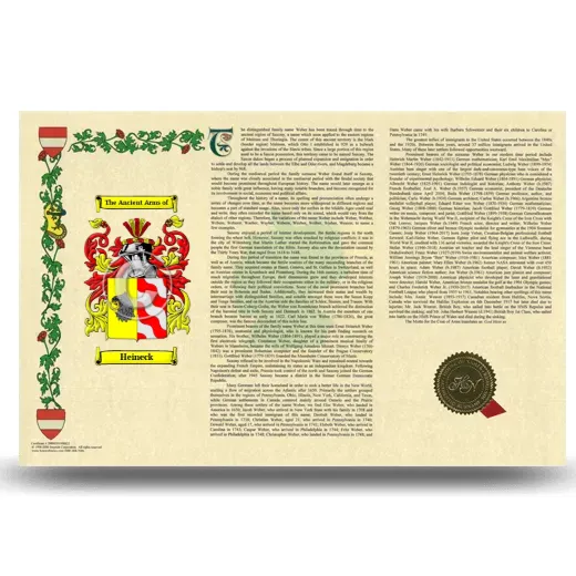 Heineck Armorial History Landscape Style