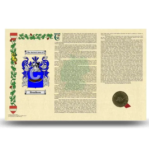 Henrikson Armorial History Landscape Style