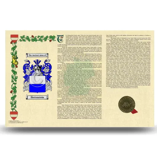 Hertenstein Armorial History Landscape Style