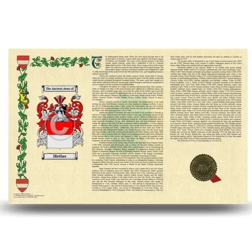 Hirther Armorial History Landscape Style