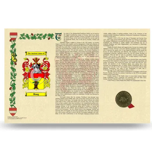 Hoag Armorial History Landscape Style