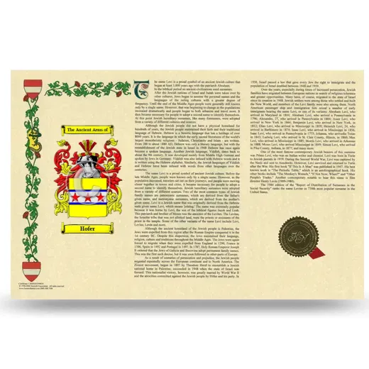 Hofer Armorial History Landscape Style