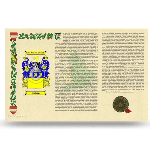 Holban Armorial History Landscape Style