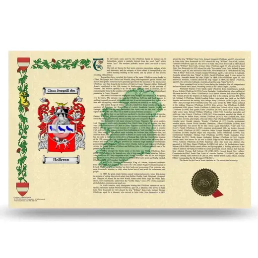 Holleran Armorial History Landscape Style