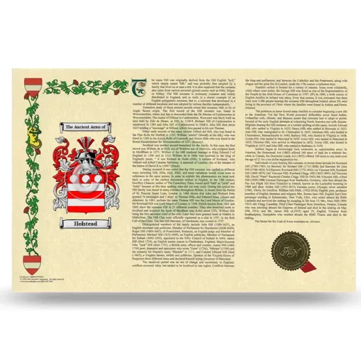 Holstead Armorial History Landscape Style