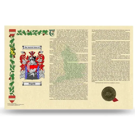 Hopely Armorial History Landscape Style
